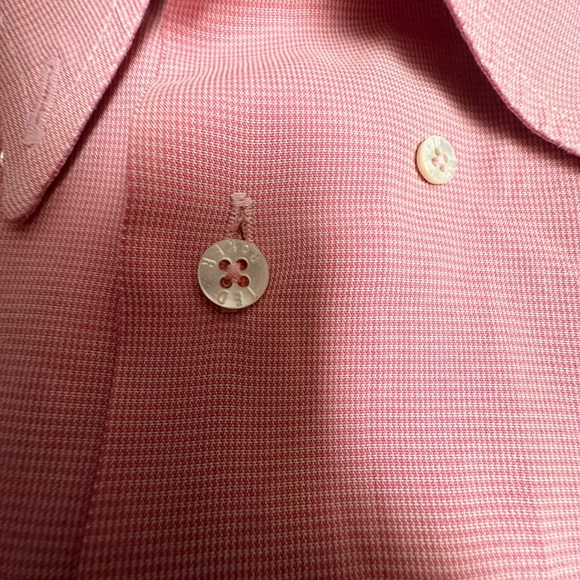 Ted Baker London Men’s Luxury Long Sleeve Button Down Salmon Pink Shirt Size XL - Picture 4 of 6